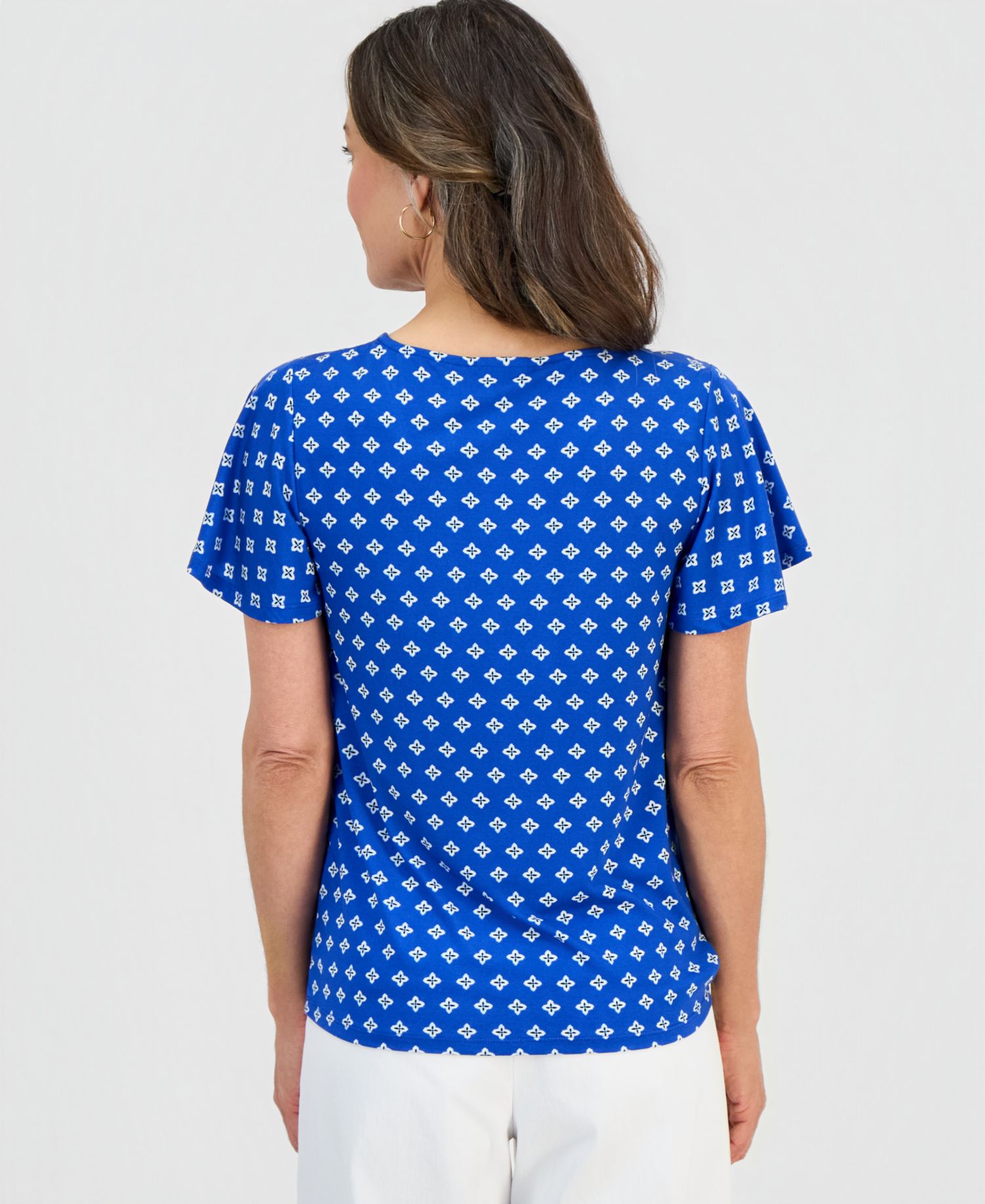 Petite Allegria V-Neck Twist-Front Top