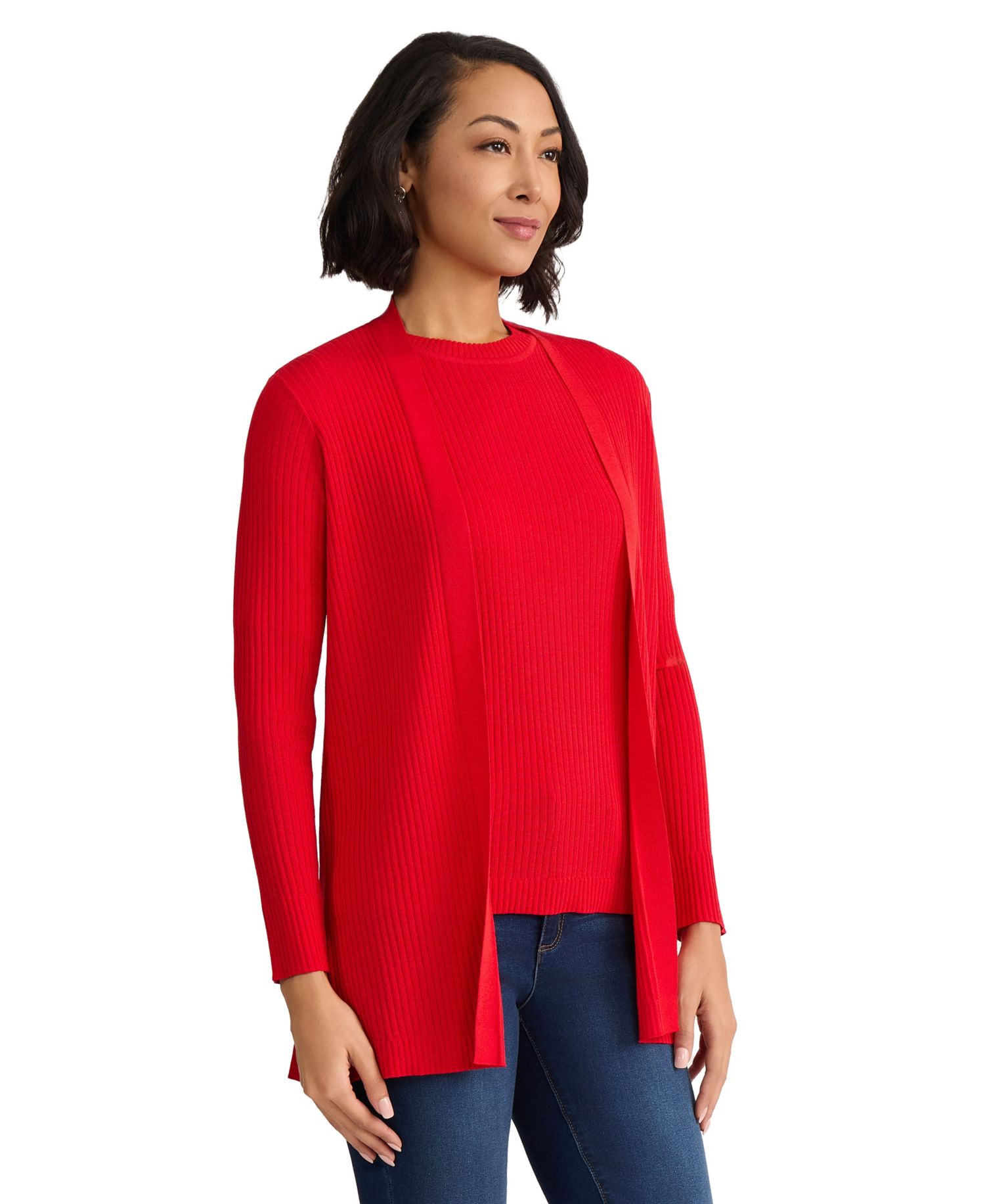 Women's Long-Sleeve Sutton Ribbed Cardigan