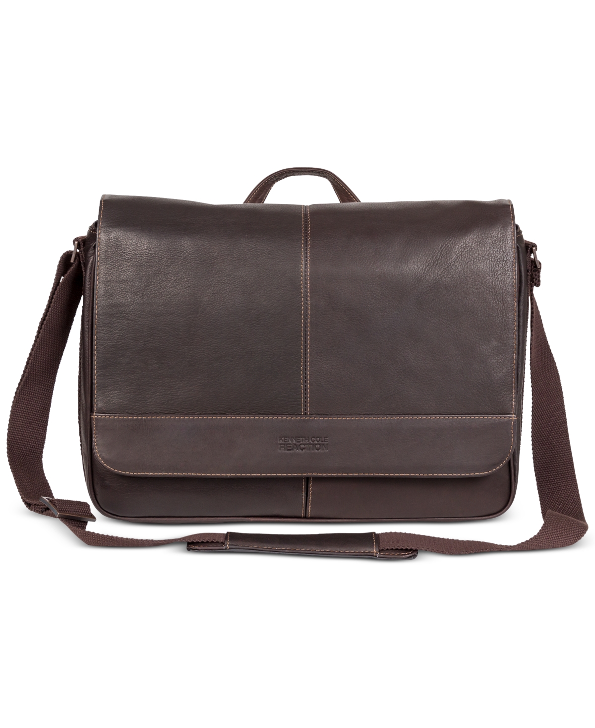 Colombian Leather Crossbody 15.6" Laptop & Tablet Messenger Bag - Cognac
