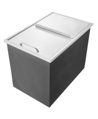  Drop-In Stainless Steel Ice Chest, 40.9 Qt with Sliding Lid