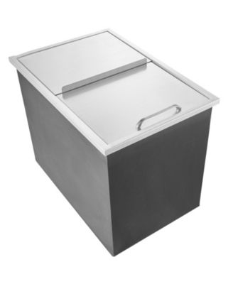  Drop-In Stainless Steel Ice Chest, 40.9 Qt with Sliding Lid