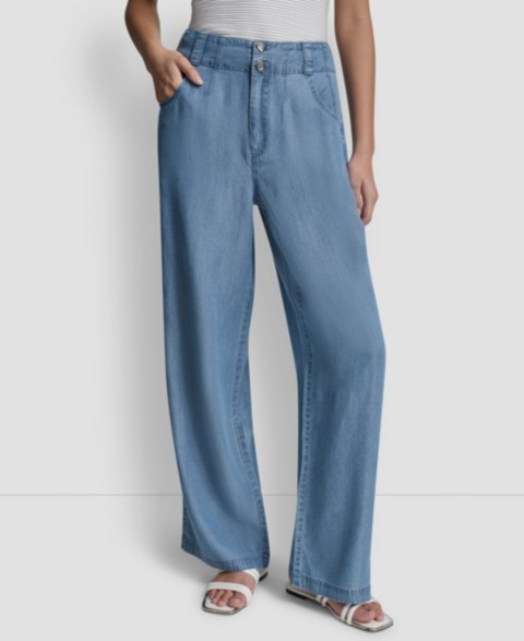 Женские брюки DKNY Women's Chambray Wide-Leg Pants