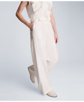 Women's Pull-On Linen Wide-Leg Pants