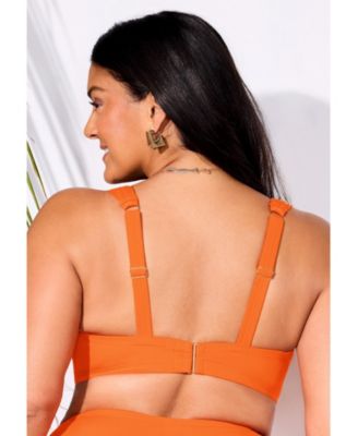 Women's Bra Sized Drape Front Underwire Bikini Top