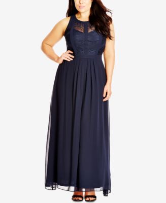 City Chic Plus Size Sleeveless Maxi Dress - Macy's