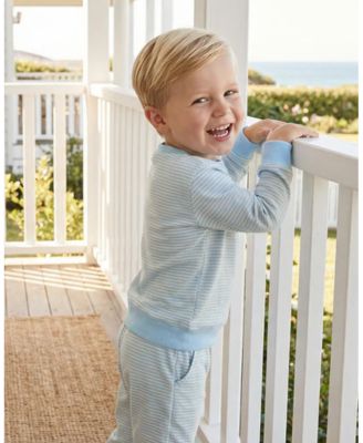 Baby Boys Seaside Stripe Lounger Bamboo Sweatsuit