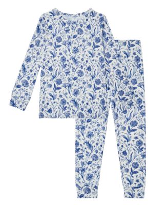 Baby Girls Porcelain Vine Pajama Set
