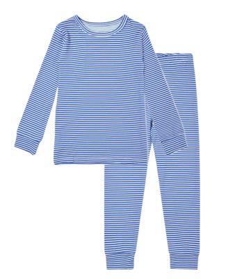 Baby Boys Cobalt Stripe Pajama Set