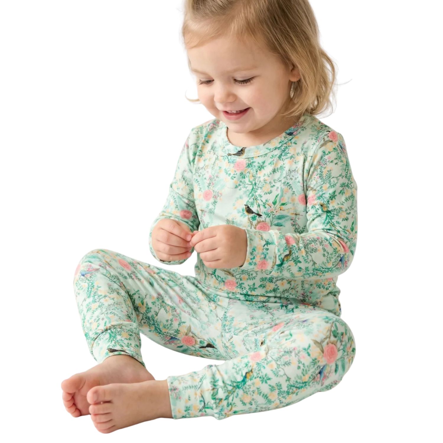 Baby Girls Sage Blossom Pajama Set