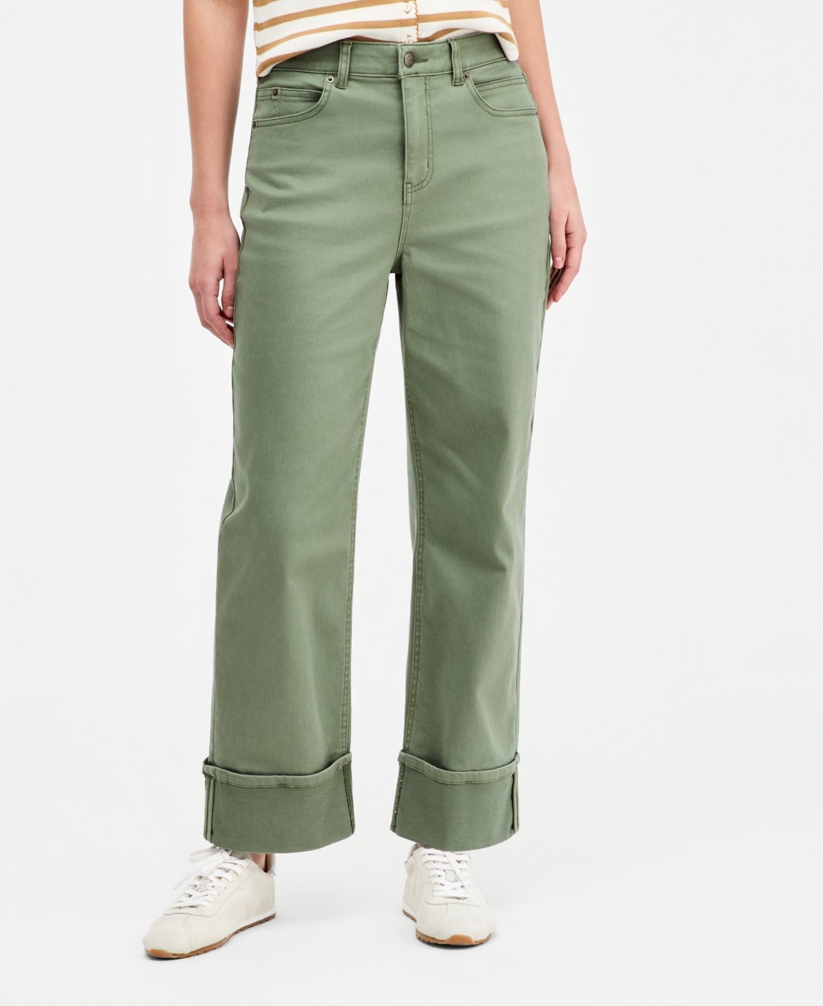On 34th Women's High-Rise Cuffed Wide-Leg Ankle Pants, Macy's Exclusive