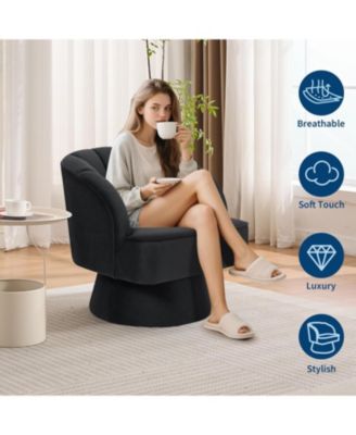 Modern  Swivel Barrel Accent Chair