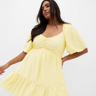women's Plus Size Mindy Babydoll Mini Dress