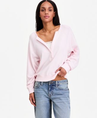 Juniors' Twofer Long-Sleeve Henley Lounge Top