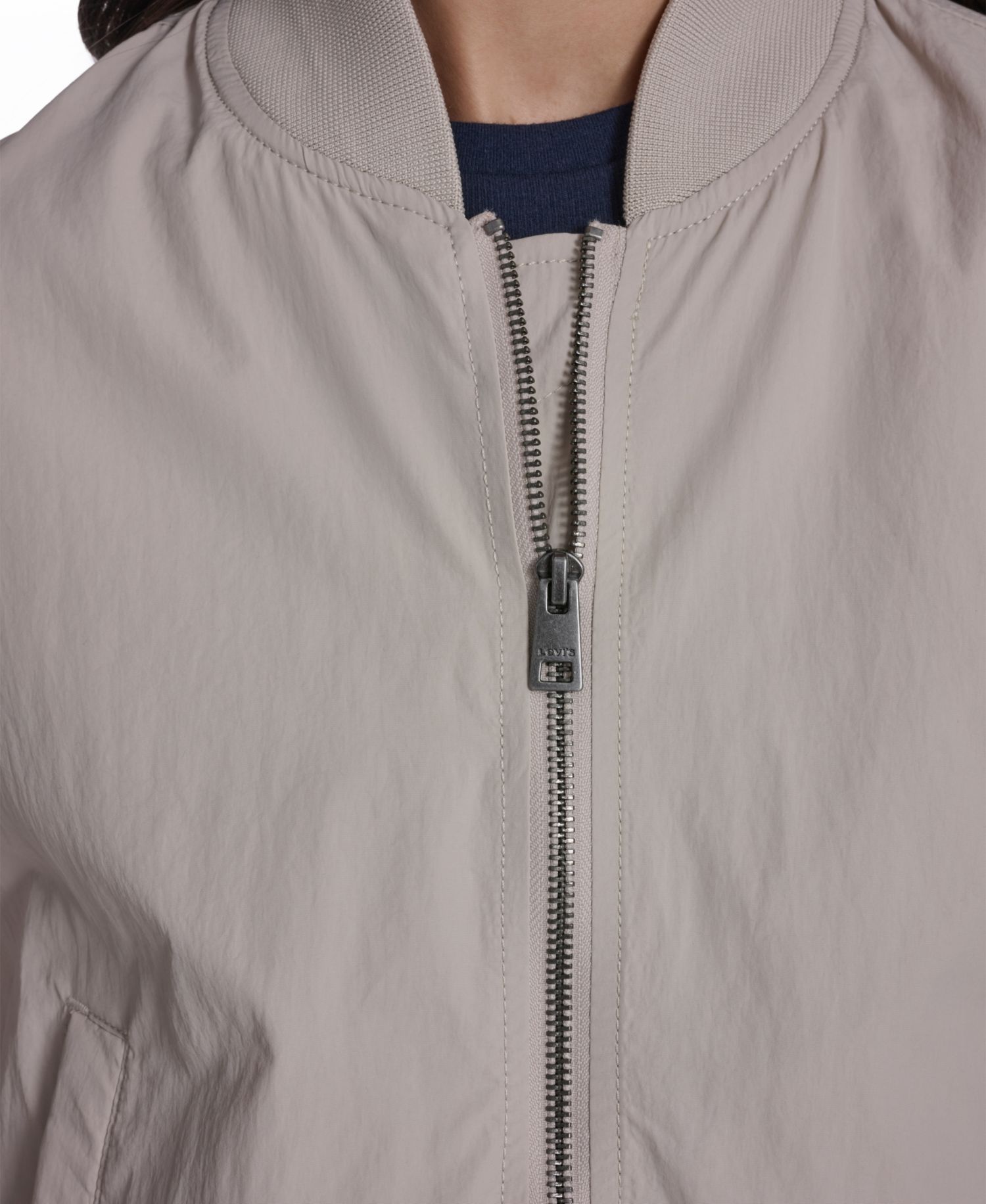 Trendy Plus Size Lightweight Zip-Front Bomber Jacket