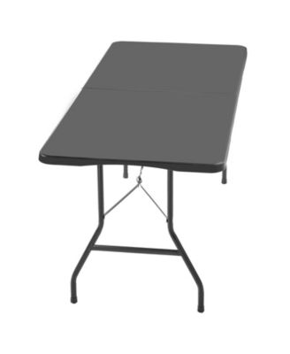 6 Ft Fold-in-Half Folding Table with Carry Handle