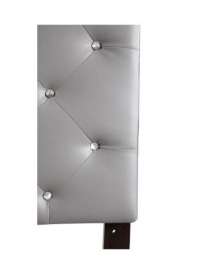 Full Headboard Modern Minimalist Mixed Material Headboard 40.5 inch Tall