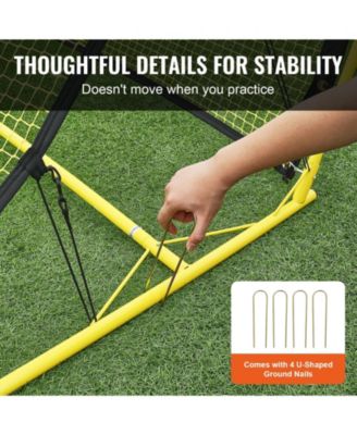 71 x 40 Inch 2-in-1 Soccer Rebounder Net with Carry Bag