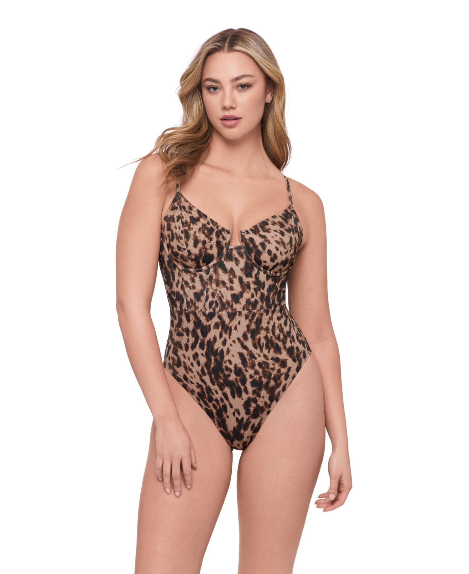 Women's Supportive and Sculpting Corset Underwire One-Piece Swimsuit