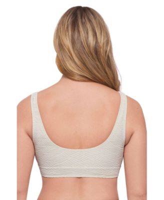 Women's Supportive Novelty Banded Cinch Front Bikini Swimsuit Top