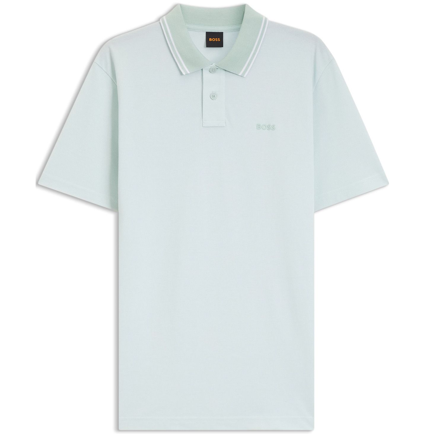 Мужское поло Hugo Boss Cotton-Piqué Relaxed Fit Polo Shirt, цвет: Аквамариновый — фото 1