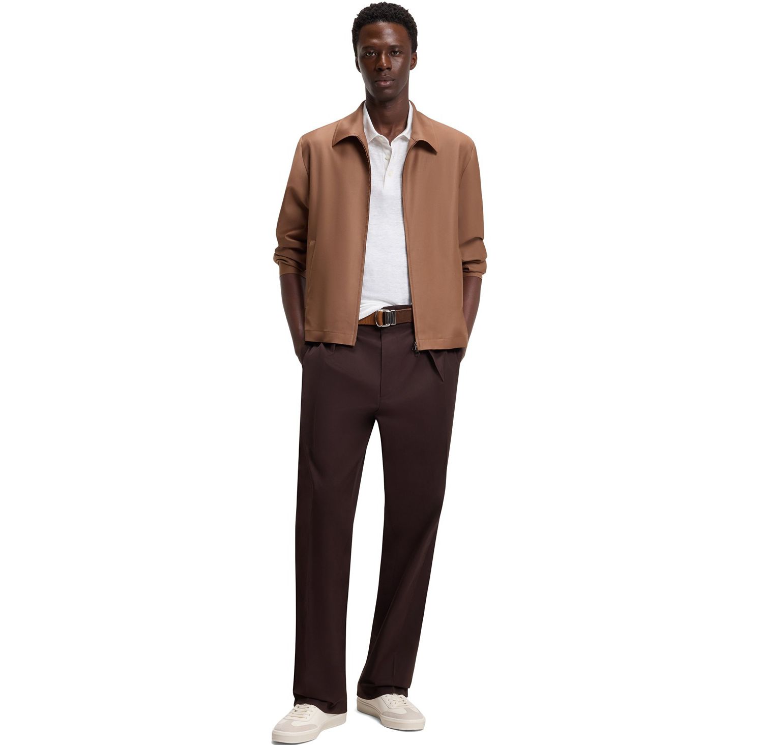 BECKHAM x BOSS Men's Linen Polo Shirt