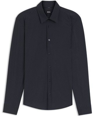 BOSS By Men's Performance-Stretch Jersey Dress Shirt