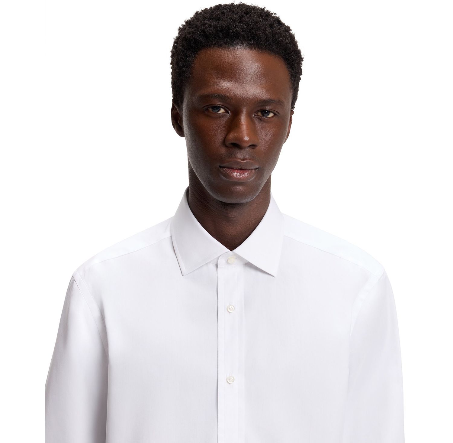 BECKHAM x BOSS Men's Slim-fit Cotton Dress Shirt