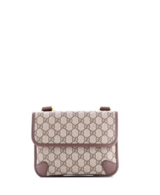 Small Neo Vintage Flap Messenger GG Coated Canvas