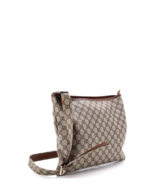 Large Web Loop Flat Messenger GG Coated Canvas
