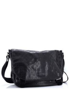 Large Double Buckle Messenger Bag GG Imprime