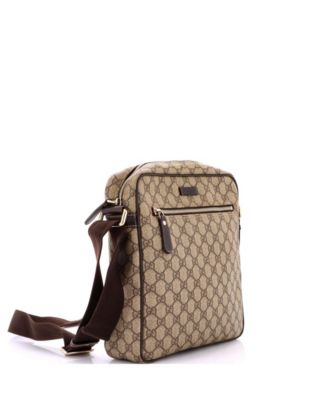 Medium Front Zip Messenger GG Coated Canvas