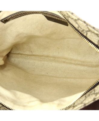 Medium Front Zip Flat Messenger Bag GG Coated Canvas