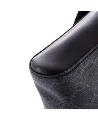 Medium Web Strap Front Zip Messenger Bag GG Coated Canvas