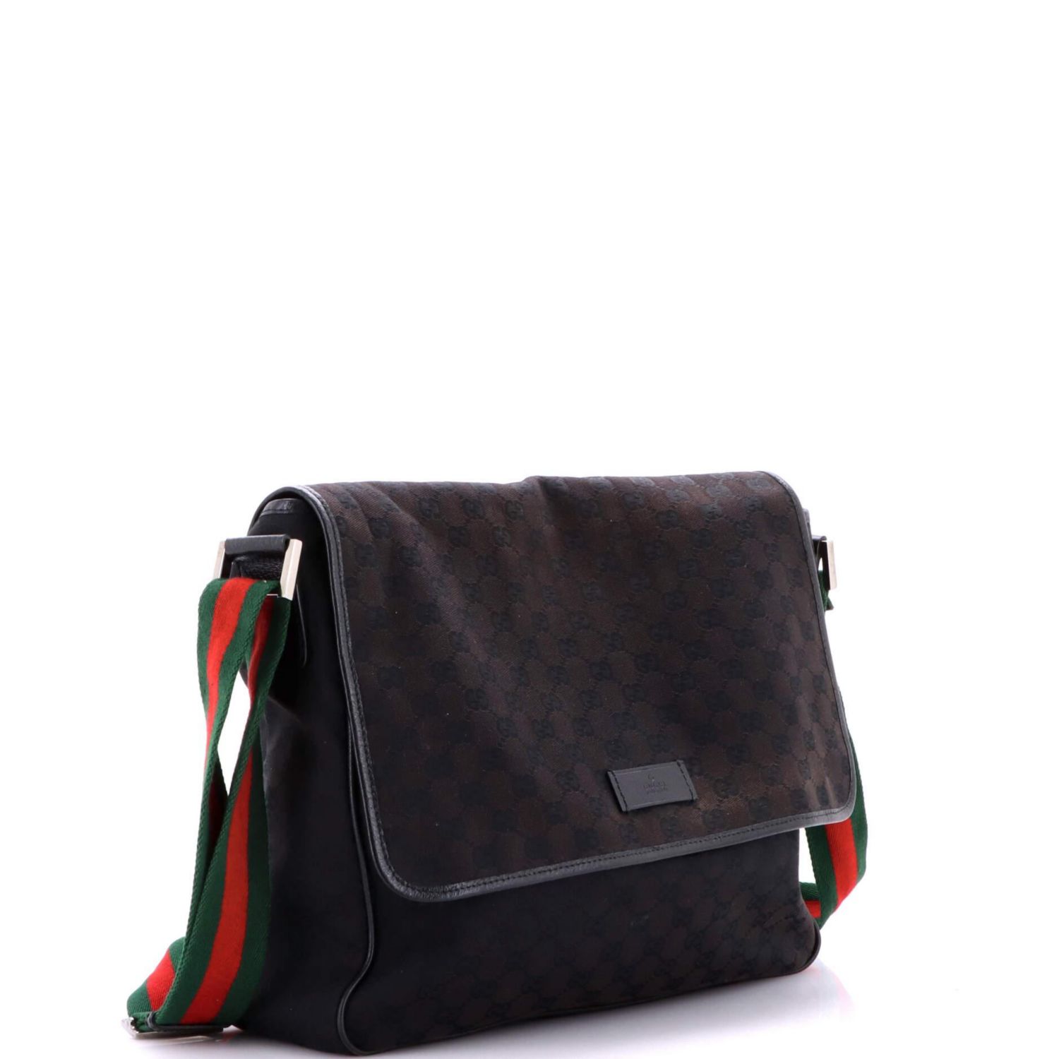 Medium Web Strap Flap Messenger GG Canvas