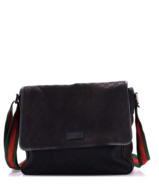 Medium Web Strap Flap Messenger GG Canvas