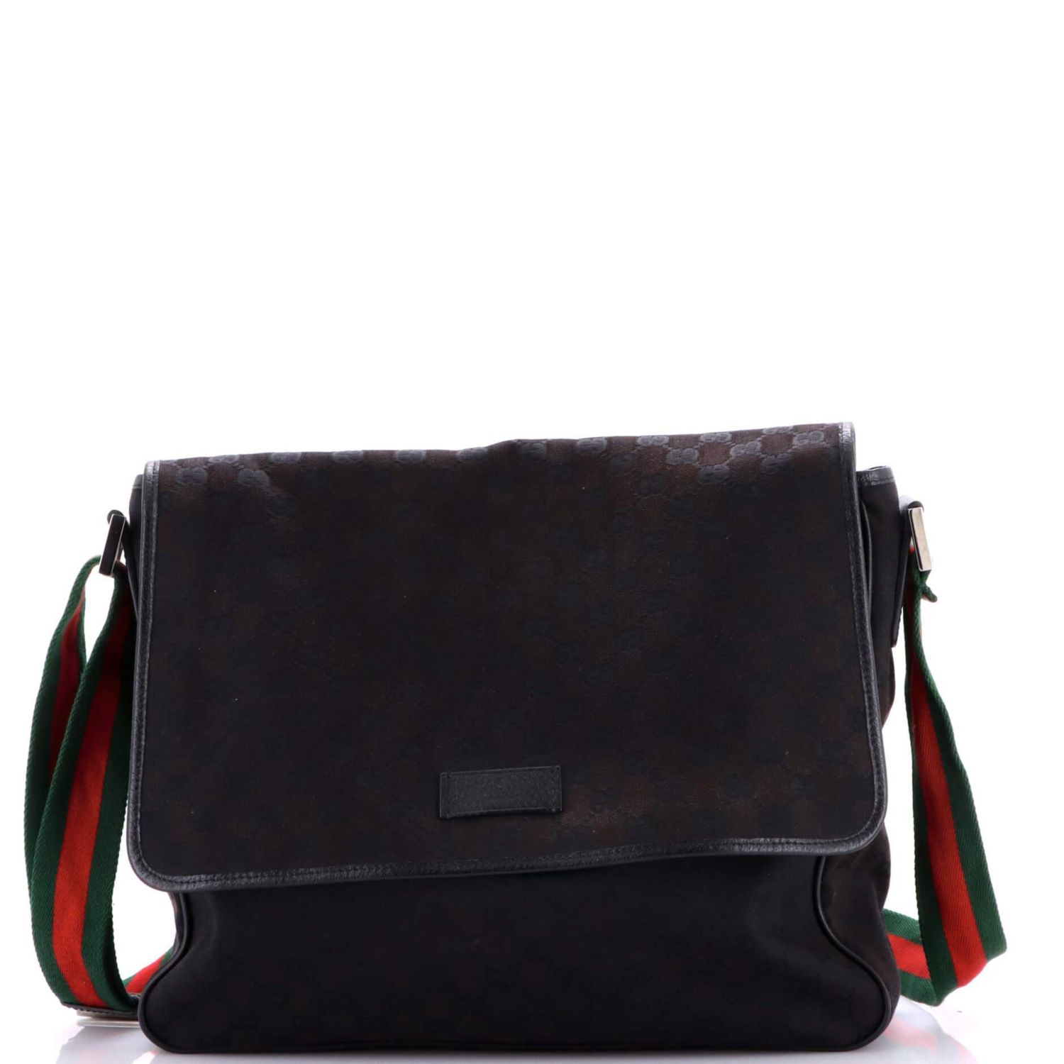 Medium Web Strap Flap Messenger GG Canvas