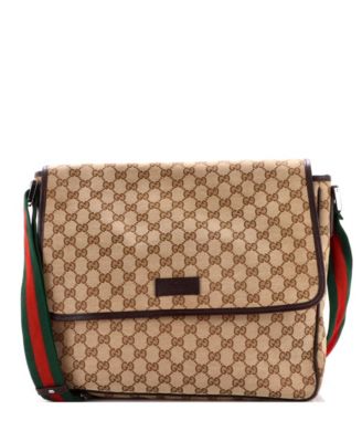 Medium Web Strap Flap Messenger GG Canvas