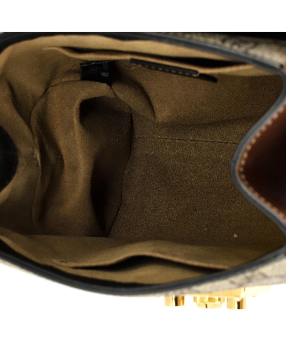 Pre-Owned Gucci Mini Padlock Backpack Gg Coated Canvas and Leather