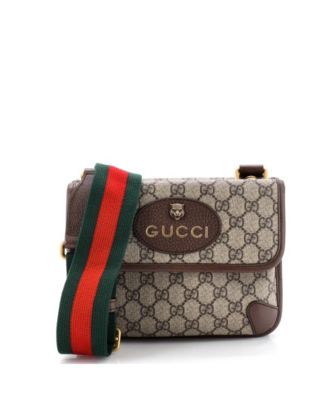 Small Neo Vintage Flap Messenger GG Coated Canvas