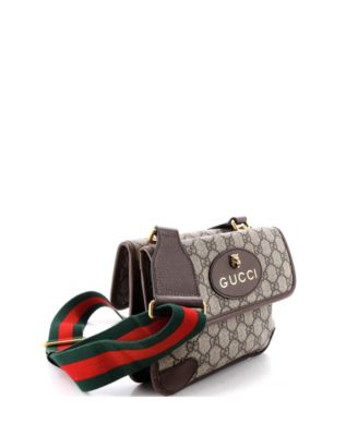 Small Neo Vintage Flap Messenger GG Coated Canvas