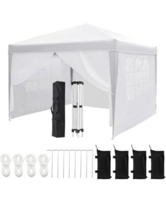 10x10 Pop-Up Canopy Tent with 4 Sidewalls, Waterproof Portable Gazebo for Camping, Outdoor Parties & Backyard