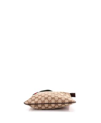 Small Web Strap Zip Messenger Bag GG Canvas