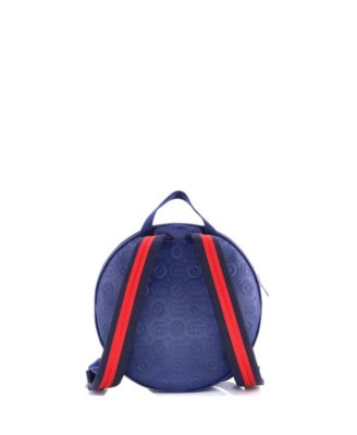 Children's Round Zip Backpack Embossed Leather