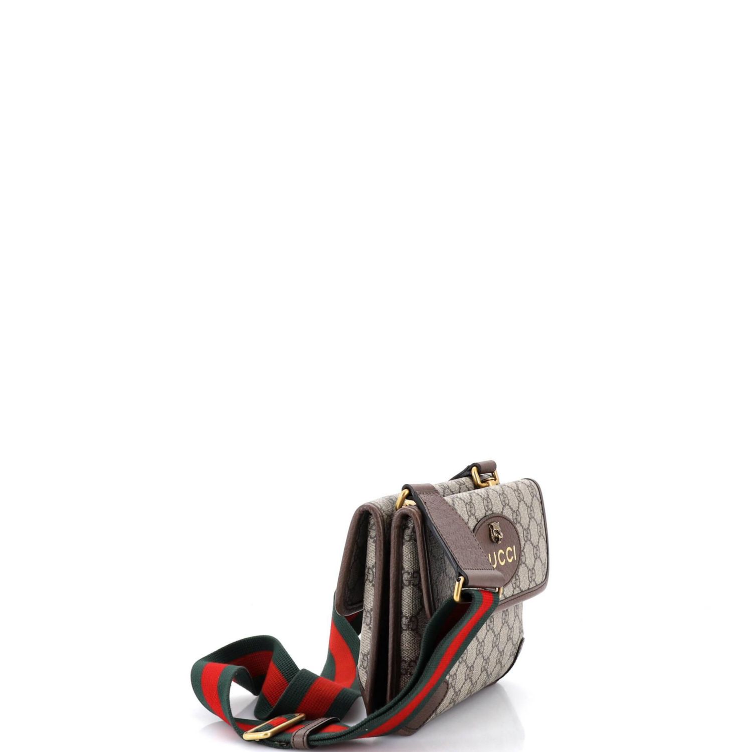 Small Neo Vintage Flap Messenger GG Coated Canvas