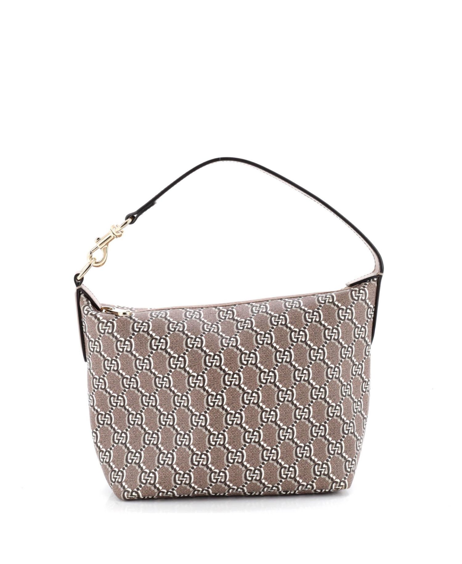 Super Mini Ophidia Zip Shoulder Bag GG Shadow Coated Canvas