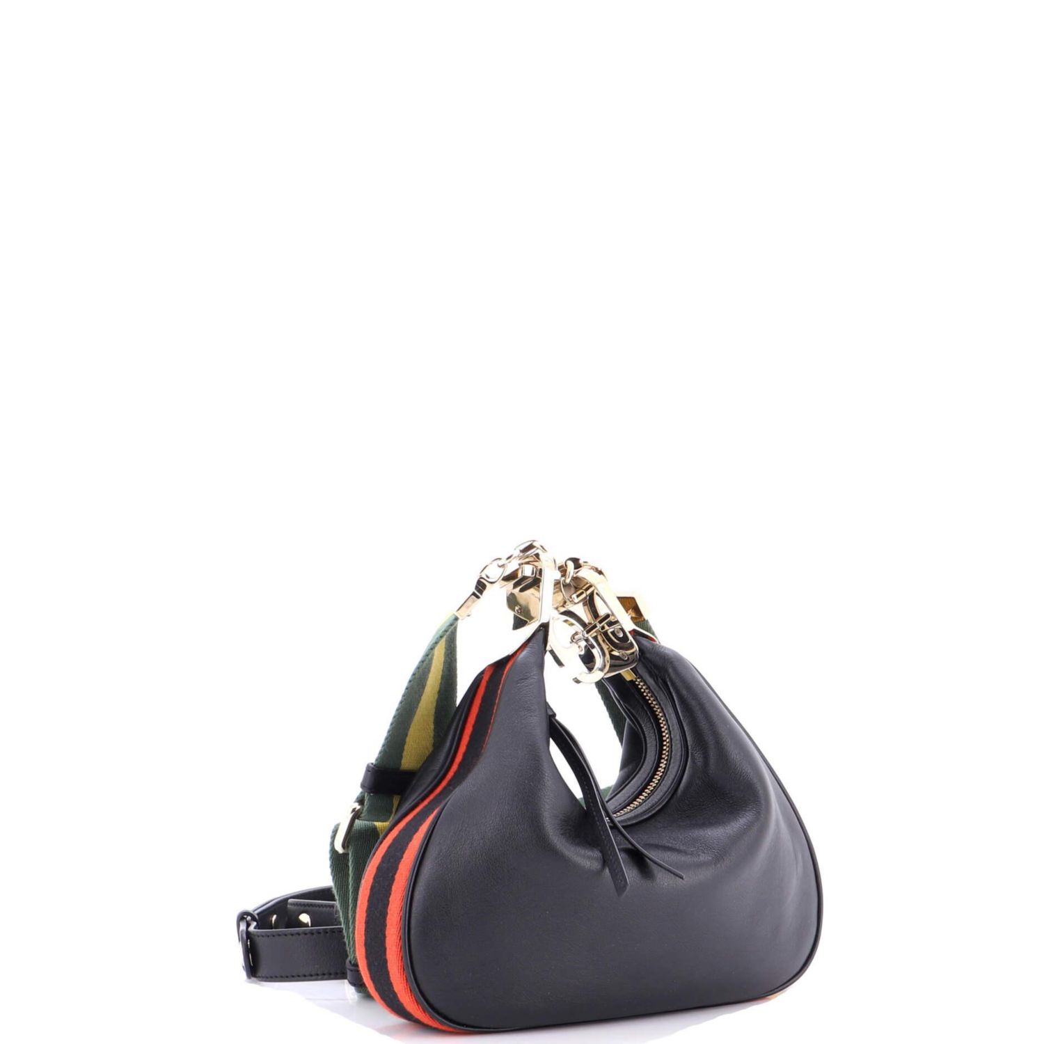 Small Attache Shoulder Bag Leather