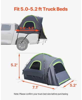 Truck Bed Tent for People with Rainfly
