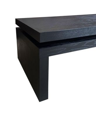 Wood Coffee Table for Living Room Floating Top Rectangular 47.6