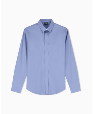 Men's Long Sleeve Cotton Satin Shirt