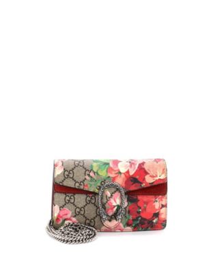 Super Mini Dionysus Bag Blooms Print GG Coated Canvas